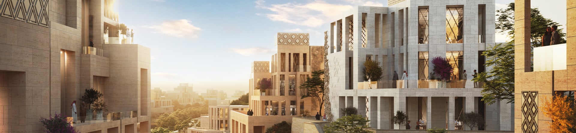 عمارة حديثة ممزوجة بالطراز الأصيل.