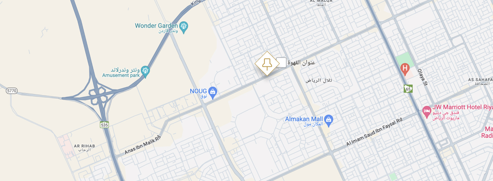 خريطة مشروع المربع الجديد في الرياض، المملكة العربية السعودية