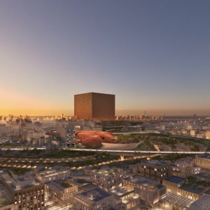 منظر بانورامي من أحد المساكن في المربع الجديد.